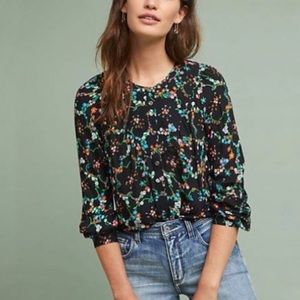 ANTHRO Maeve Avignon Floral Button Down Shirt Sz Medium
